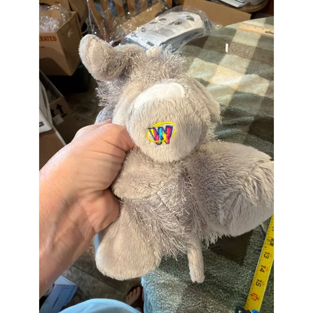 Ganz Webkinz Elephant HM114 Gray Plush Stuffed Animal Tinsel Hair W Logo‎ 2005